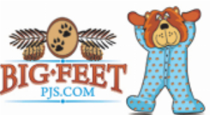 Kortingscode voor 25 korting op bestellingen van meer dan 150 en gratis verzending bij Big Feet Pajama Co