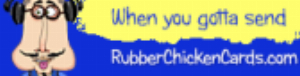 Kortingscode voor rubberen kippenkaarten 40% korting bij Rubber Chicken Cards